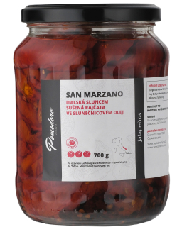 Rajčata San Marzano jalapeńo naložená v oleji 700g